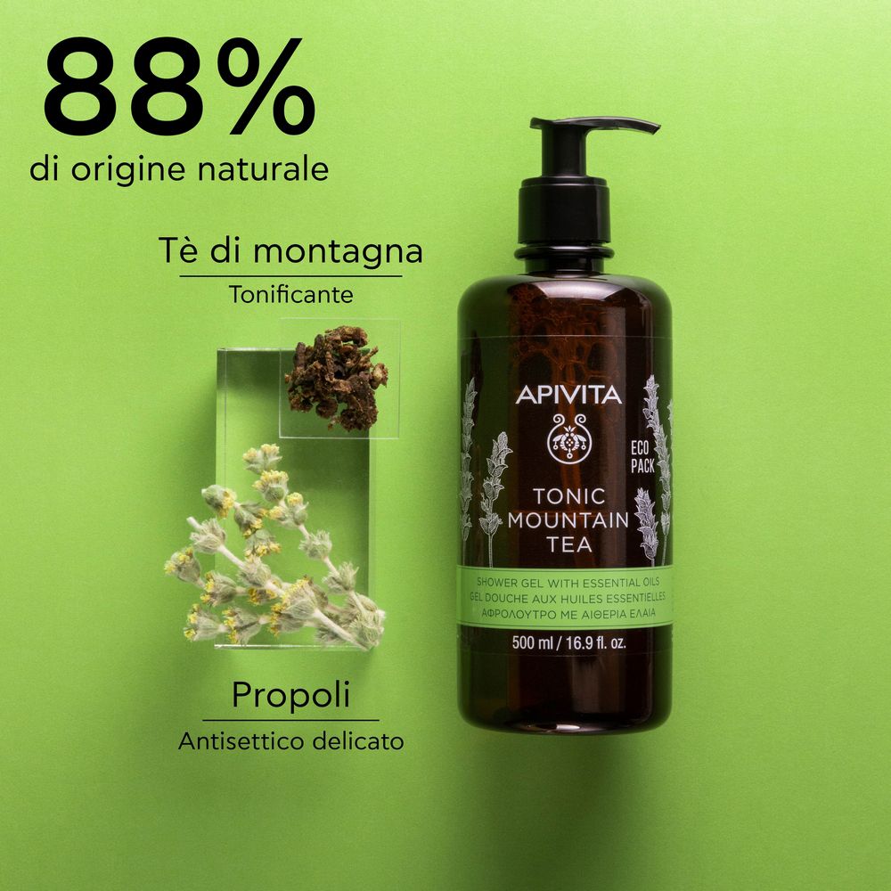 APIVITA TONIC MOUNTAIN TEA Gel Doccia con Oli essenziali