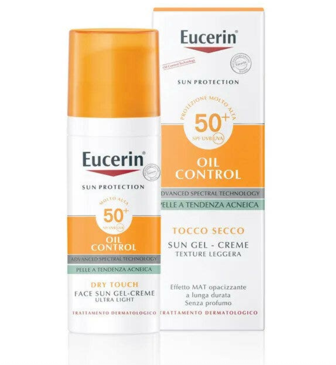 Eucerin Sun Oil Control SPF50+ Gel Crema 50ml Protezione Solare