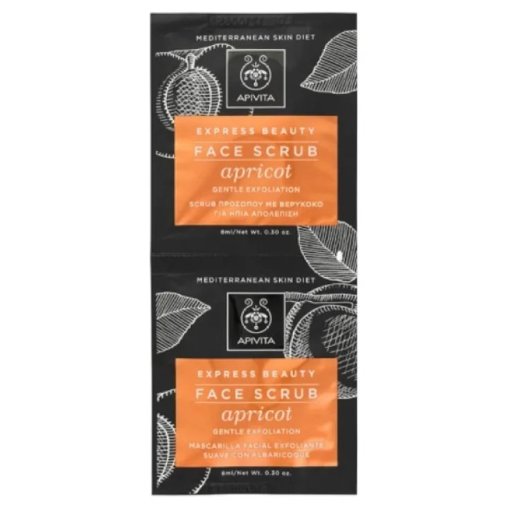 Express Beauty Face Scrub Apricot Apivita 2x8ml