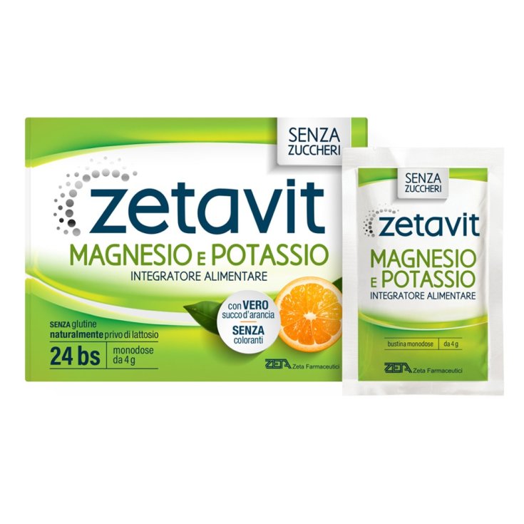Zetavit Magnesio e Potassio 24 Bustine - Integratore Alimentare