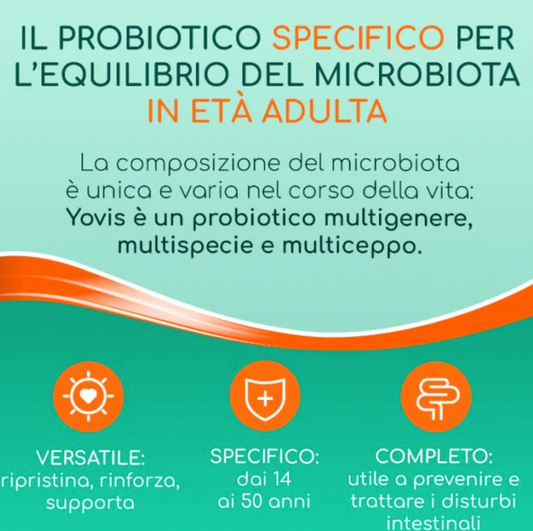 Yovis Flaconcini 25 Miliardi Integratore Fermenti Lattici Vivi e Probiotici 10 Flaconcini